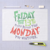 13日の金曜日は月曜日より良い何でも 薄葉紙 (クラフト)