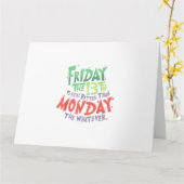 13日の金曜日は、月曜の何とかよりも優れている カード (黄色い花)