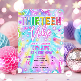 13日はVibe Neon Glow 13th Birthdayパーティー 招待状