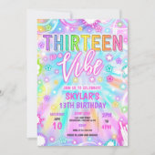 13日はVibe Neon Glow 13th Birthdayパーティー 招待状 (正面)