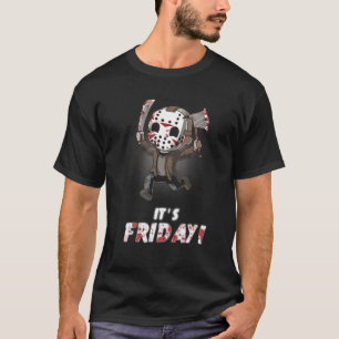 13日金曜日、おかしなハロウィーンホラー映画のユーモア Tシャツ