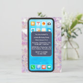 13日14日15日18日21番目の携帯電話誕生日 招待状 (スタンド正面)