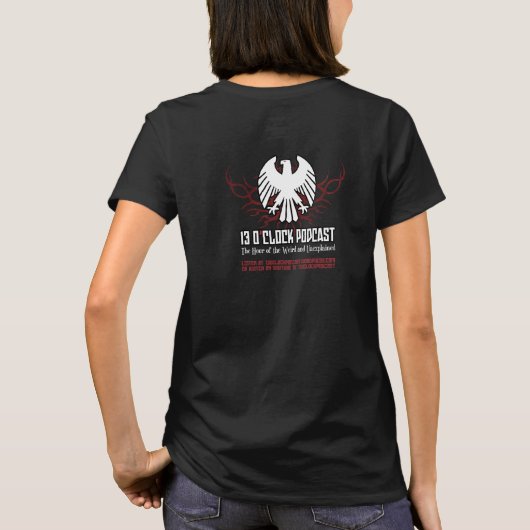 13時のVrilの社会の黒のワイシャツ Tシャツ (裏面)