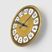 13時間の時計 ラウンド壁時計 (傾斜)