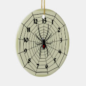 13時間の蜘蛛の巣の時計のオーナメント! 私をカスタマイズ! セラミックオーナメント (右)