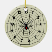 13時間の蜘蛛の巣の時計のオーナメント! 私をカスタマイズ! セラミックオーナメント (裏面)