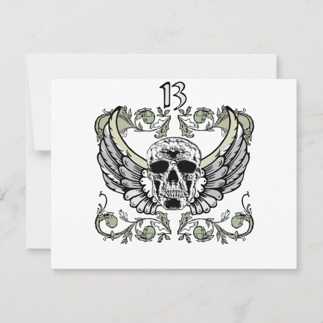 13時間スカル時計パターン (正面)