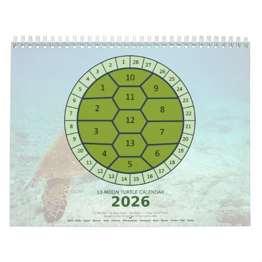 13月のカレンダー　2026年 | 月の満ち欠けと水 カレンダー (カバー)