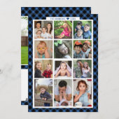 13枚のユニークな写真で振り返る家族の1年 ブループレイド シーズンカード (正面/裏面)