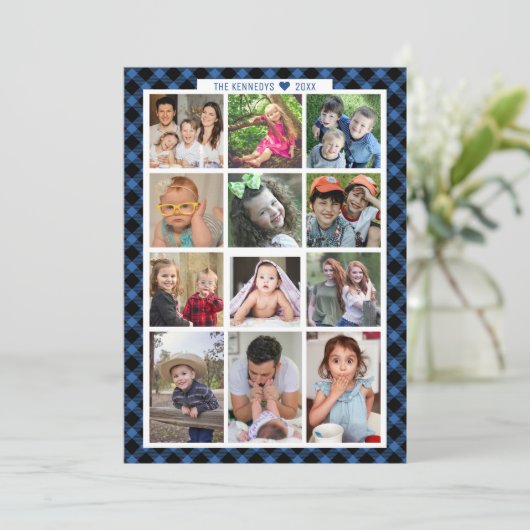 13枚のユニークな写真で振り返る家族の1年 ブループレイド シーズンカード (スタンド正面)