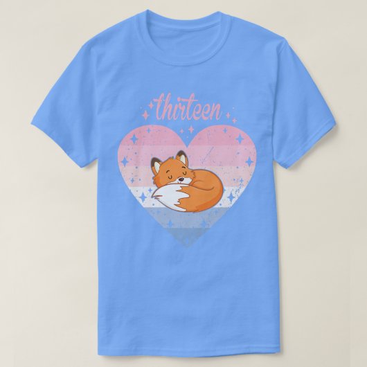 13歳かわいいFo誕生日ガール13thデイプレミウ Tシャツ (デザイン正面)