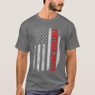 13歳のギフトヴィンテージ2009アメリカ国旗13日 Tシャツ