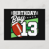 13歳のサッカー パーティーテーマ 13歳の誕生日 男の子 ポストカード (正面)