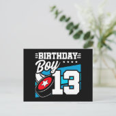 13歳のハッカーパーティーテーマ 13歳の誕生日男子 ポストカード (スタンド正面)