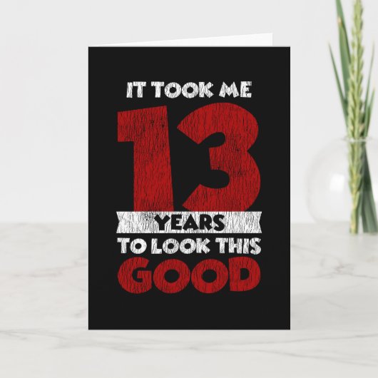 13歳のバデーが私を13誕生日 カード (正面)