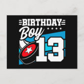 13歳のホッケーパーティーテーマ 13歳の誕生日男子 ポストカード (正面)