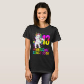 13歳のユニコーン フロッシング 13歳の誕生日 少女 Tシャツ (正面フル)