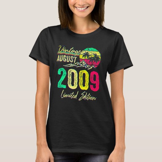 13歳のヴィンテージ 2009年8月 13歳の誕生日 Tシャツ (正面)