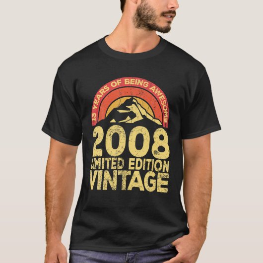 13歳の伝説のレトロヴィンテージ素晴らし誕生 Tシャツ (正面)