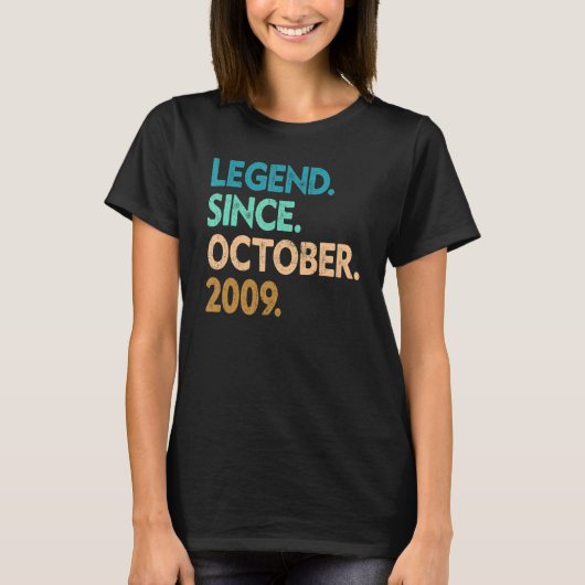 13歳の伝説2009年10月13誕生 Tシャツ (正面)