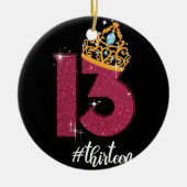 13歳の公式10代の若者13位の誕生日贈答 セラミックオーナメント (正面)