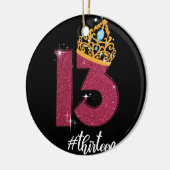 13歳の公式10代の若者13位の誕生日贈答 セラミックオーナメント (左)