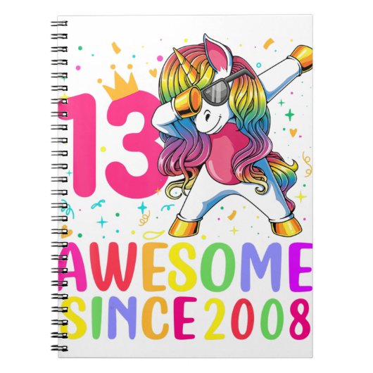 13歳の女の子13誕生日の贈り物 ノートブック (正面)
