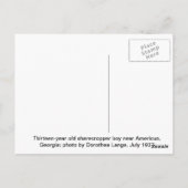 13歳の子どもがジョージアで野を耕す ポストカード (裏面)