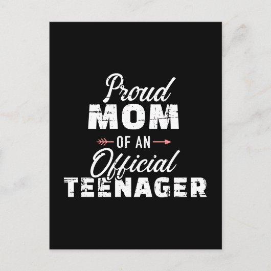 13歳の子の誇りな母の誕生日 ポストカード (正面)