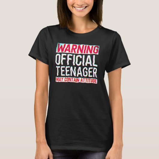 13歳の少年少女のための公式ティーナ Tシャツ (正面)