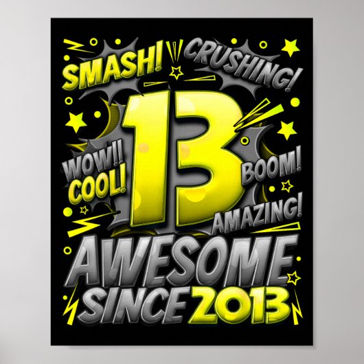 13歳の男の子のための13歳の誕生日おめでとう ポスター (正面)