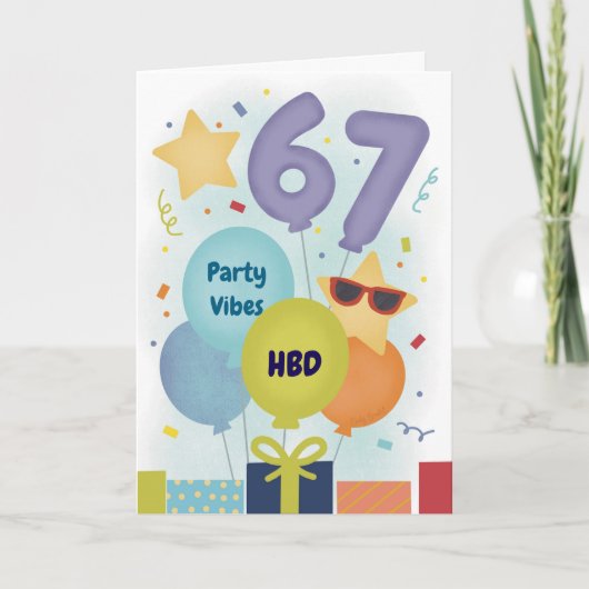 13歳の誕生日おめでとうティーン6 7 ジョークグッズ カード (正面)