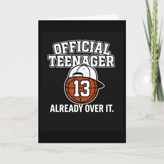 13歳の誕生日おめでとう公式ティーンジョーク スケルトン カード (正面)