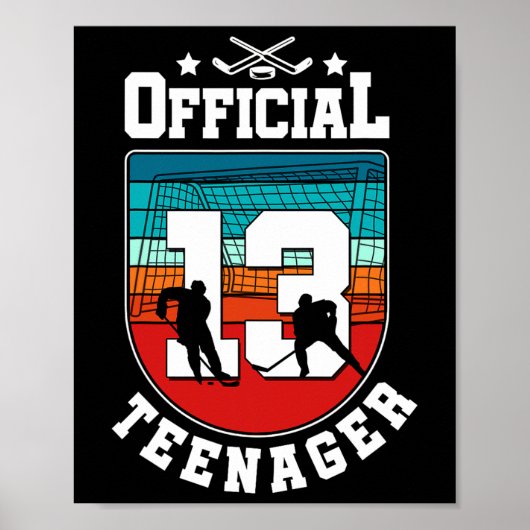 13歳の誕生日おめでとう少年ホッケー ポスター (正面)