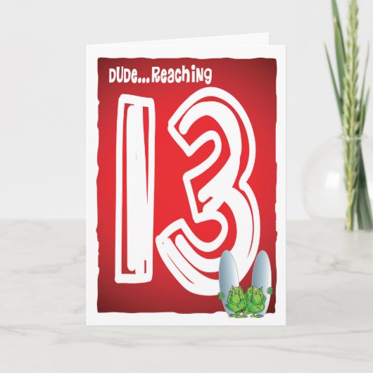 13歳の誕生日おめでとう カード (正面)