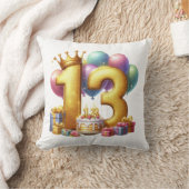 13歳の誕生日おめでとう クッション (ブランケット)