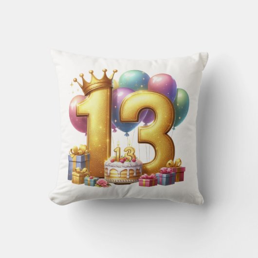 13歳の誕生日おめでとう クッション (正面)