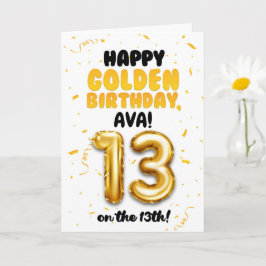 13歳の誕生日おめでとう ゴールデンバースデーカード ティーン向け カード