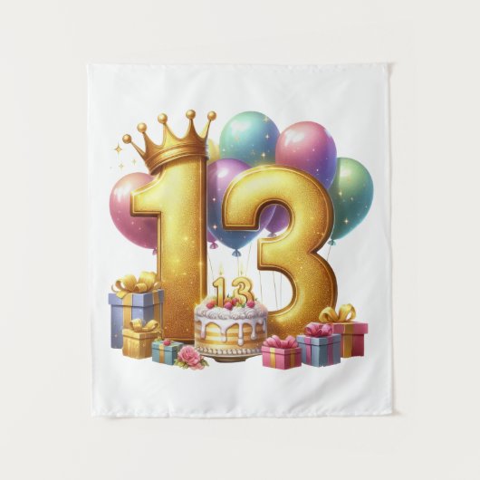 13歳の誕生日おめでとう タペストリー (正面)