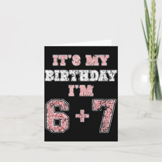 13歳の誕生日おめでとう バイリンガル ティーンエイジャー 6 7 13 カード (正面)