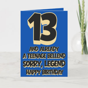 13歳の誕生日おめでとう バカ息子へ カード