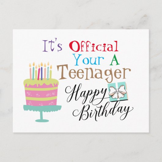 13歳の誕生日おめでとう ポストカード (正面)