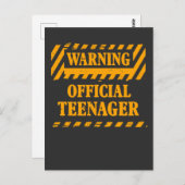 13歳の誕生日おめでとう!公式ティーンエージャーへの警告 ポストカード (正面/裏面)