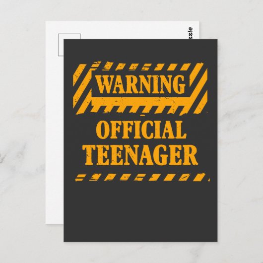 13歳の誕生日おめでとう!公式ティーンエージャーへの警告 ポストカード (正面/裏面)