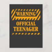 13歳の誕生日おめでとう!公式ティーンエージャーへの警告 ポストカード (正面)