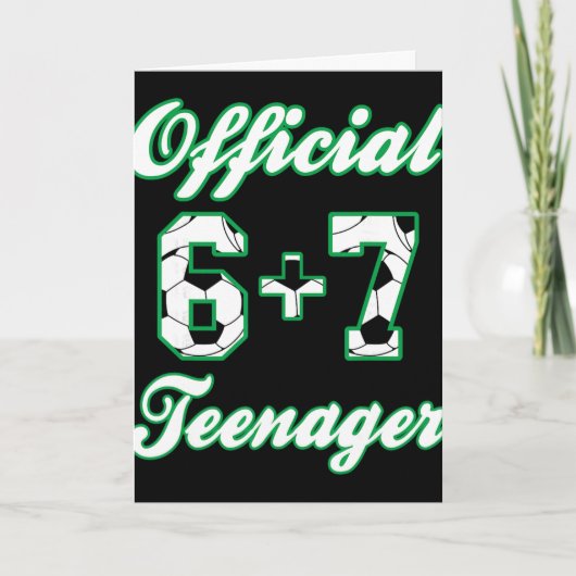 13歳の誕生日おめでとう 公式ティーン サッカー 6+7 男子 カード (正面)