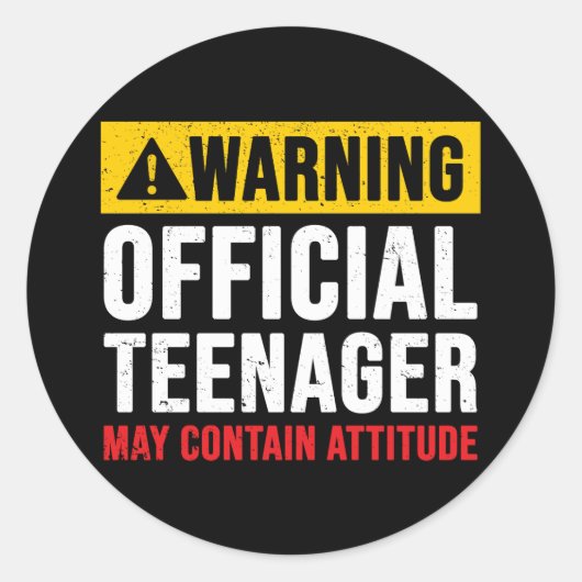 13歳の誕生日おめでとう 公式ティーン ラウンドシール (正面)