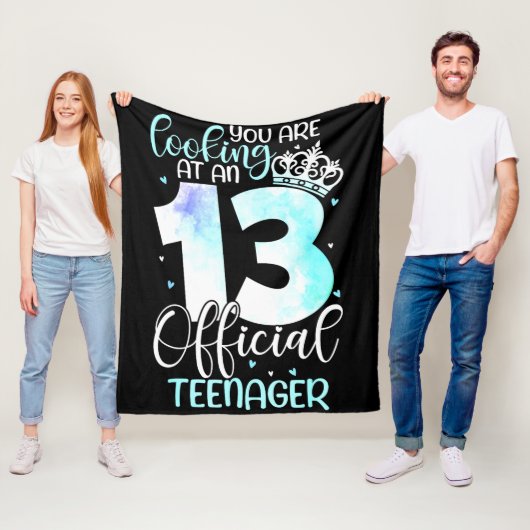 13歳の誕生日おめでとう 女の子 かわいい 公式 ティーンエイジャー フリースブランケット (インサイチュ)