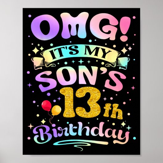 13歳の誕生日おめでとう！息子よ、13歳の誕生日おめでとう！ ポスター (正面)