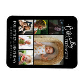 13歳の誕生日が正式に10代の若者写真コラージュ マグネット (横)